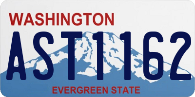 WA license plate AST1162