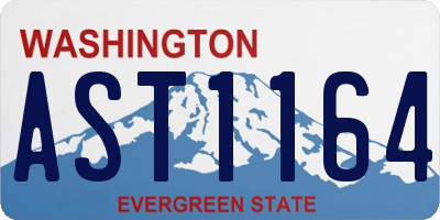WA license plate AST1164