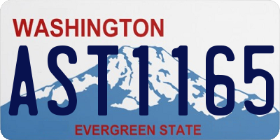 WA license plate AST1165