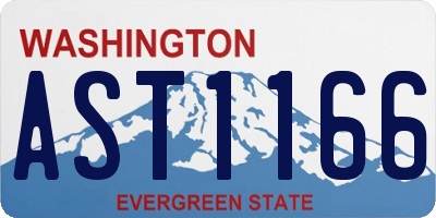 WA license plate AST1166
