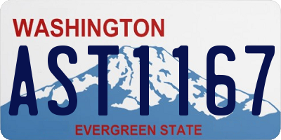 WA license plate AST1167