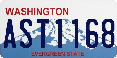 WA license plate AST1168