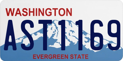 WA license plate AST1169