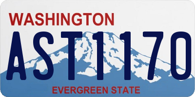 WA license plate AST1170