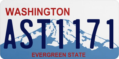 WA license plate AST1171