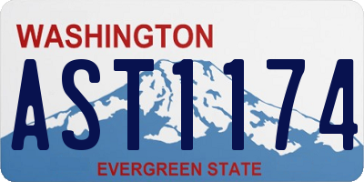 WA license plate AST1174