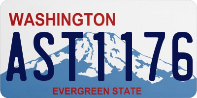 WA license plate AST1176
