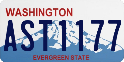 WA license plate AST1177