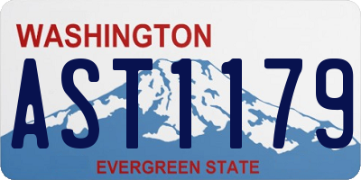 WA license plate AST1179
