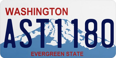 WA license plate AST1180