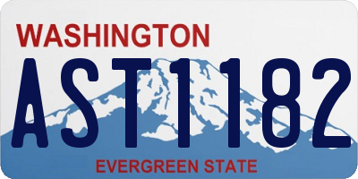 WA license plate AST1182