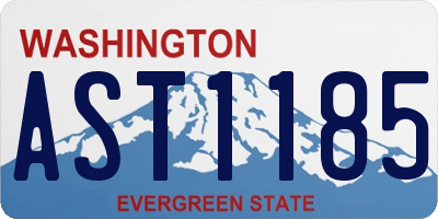 WA license plate AST1185