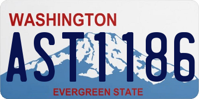 WA license plate AST1186