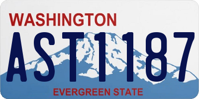 WA license plate AST1187