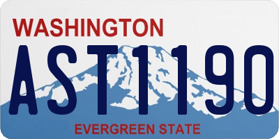 WA license plate AST1190