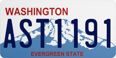 WA license plate AST1191