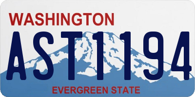 WA license plate AST1194