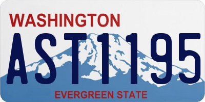 WA license plate AST1195