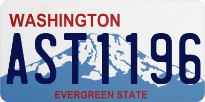 WA license plate AST1196