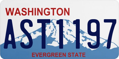 WA license plate AST1197