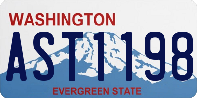 WA license plate AST1198