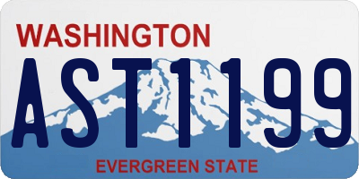 WA license plate AST1199