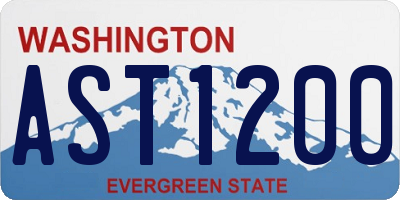 WA license plate AST1200