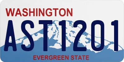 WA license plate AST1201