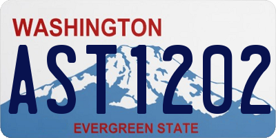 WA license plate AST1202