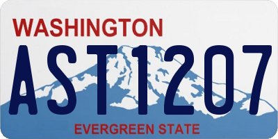 WA license plate AST1207