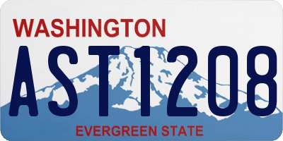 WA license plate AST1208