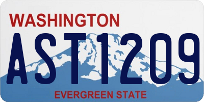 WA license plate AST1209