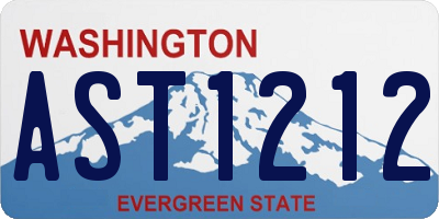 WA license plate AST1212