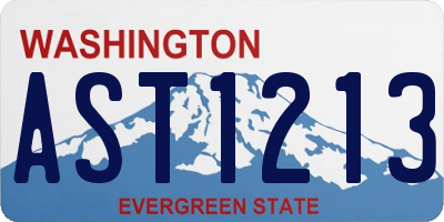 WA license plate AST1213