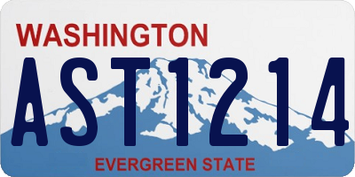 WA license plate AST1214
