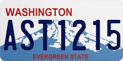 WA license plate AST1215