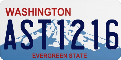 WA license plate AST1216