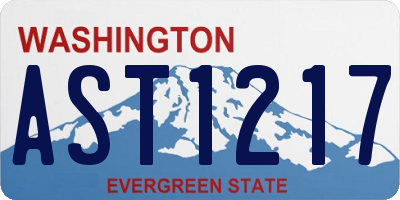 WA license plate AST1217