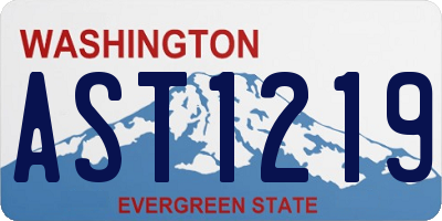 WA license plate AST1219