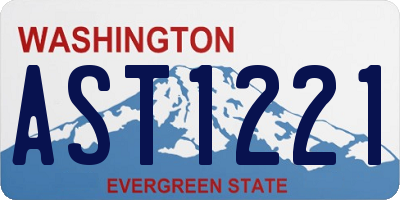 WA license plate AST1221