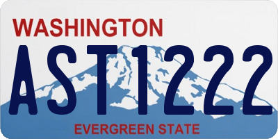 WA license plate AST1222
