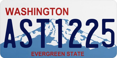 WA license plate AST1225