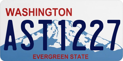 WA license plate AST1227