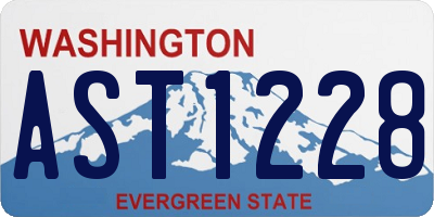 WA license plate AST1228