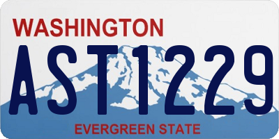 WA license plate AST1229