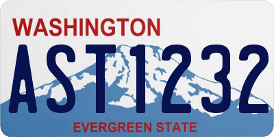 WA license plate AST1232