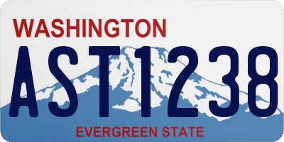 WA license plate AST1238
