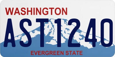 WA license plate AST1240