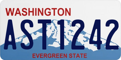 WA license plate AST1242