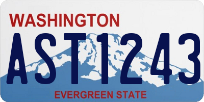 WA license plate AST1243